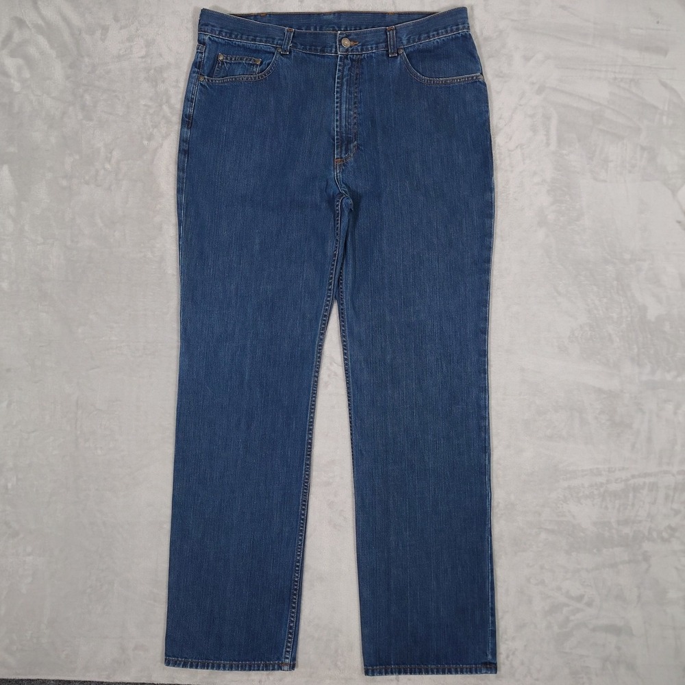 Brooks Brothers Supima Cotton Traditional Fit Jeans Men 38x34 Blue Made in USA